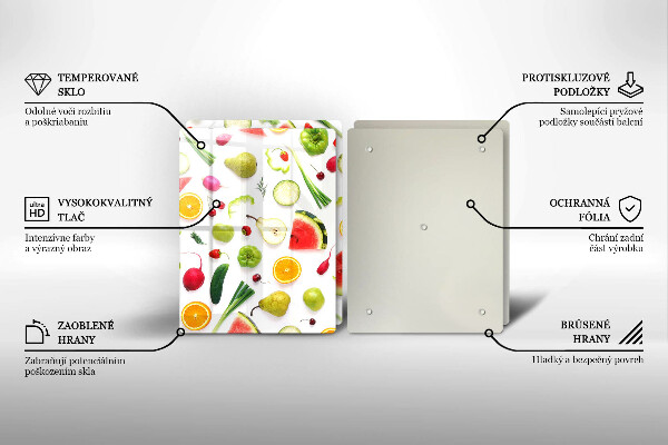 Kitchen worktop protector Fruit and vegetables pattern