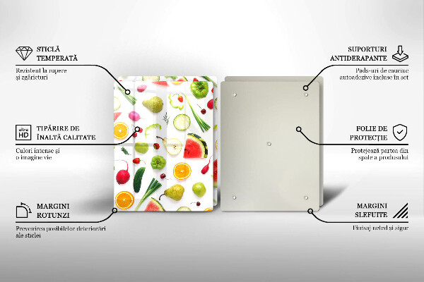 Kitchen worktop protector Fruit and vegetables pattern