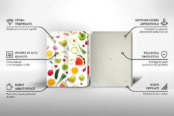 Kitchen worktop protector Fruit and vegetables pattern