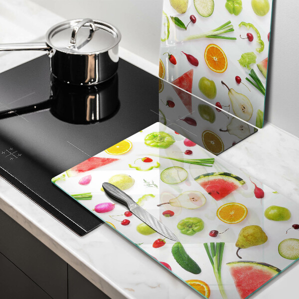 Kitchen worktop protector Fruit and vegetables pattern