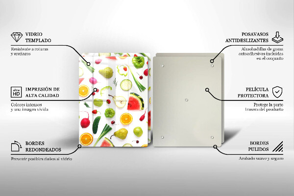 Kitchen worktop protector Fruit and vegetables pattern