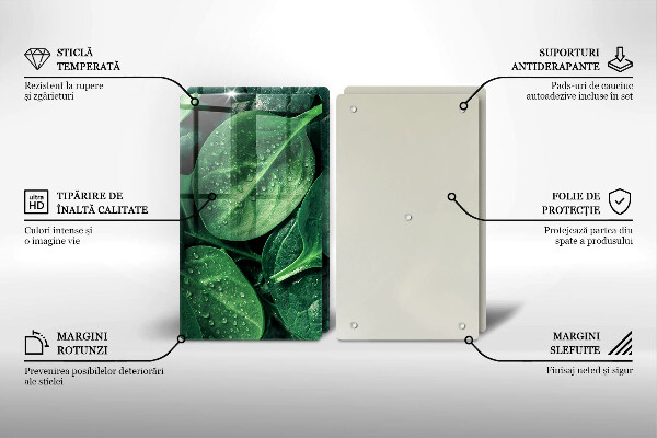 Kitchen worktop protector Basil leaves