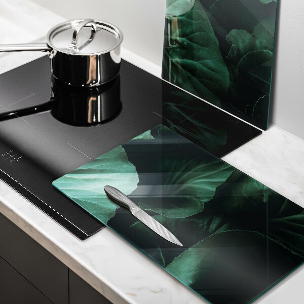 Kitchen worktop protector Wild dark leaves