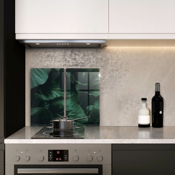 Kitchen worktop protector Wild dark leaves