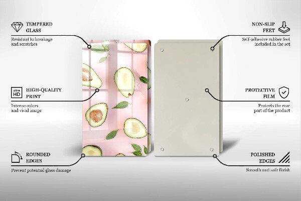 Work surface savers Avocado pattern