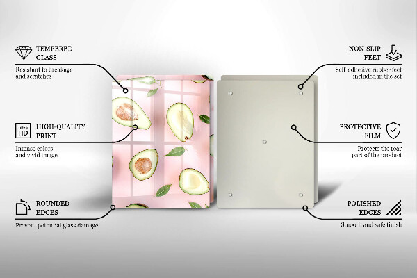 Work surface savers Avocado pattern