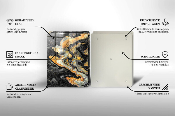 Induction hob cover Abstract structure