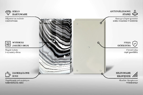 Induction hob cover Ink abstraction