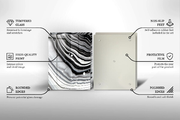 Induction hob cover Ink abstraction