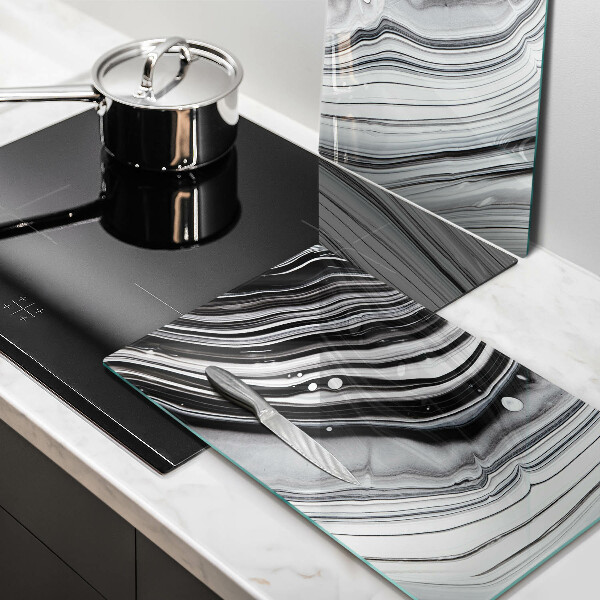 Induction hob cover Ink abstraction