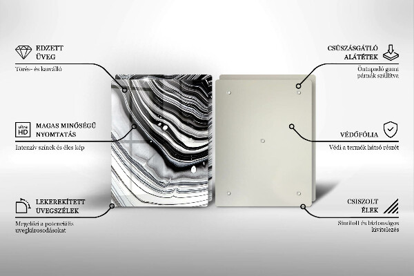 Induction hob cover Ink abstraction