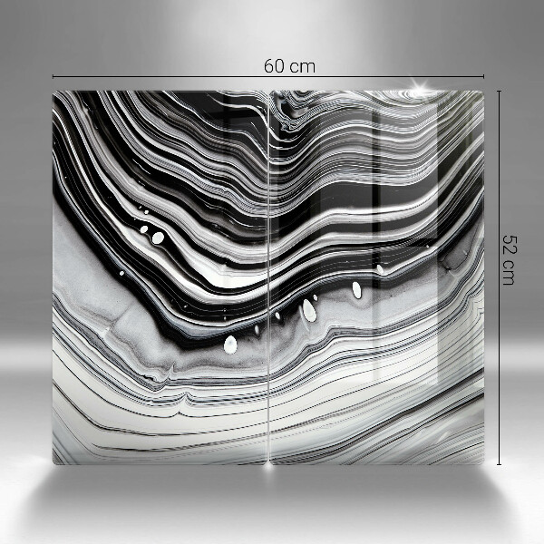 Induction hob cover Ink abstraction