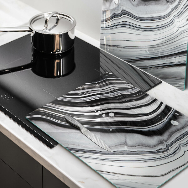 Induction hob cover Ink abstraction