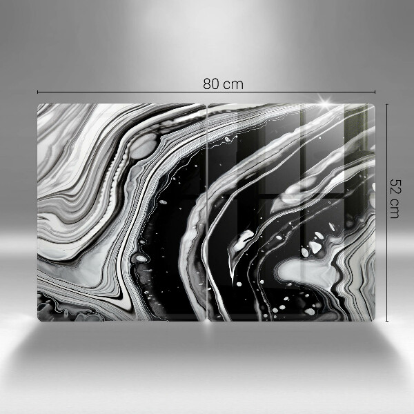 Induction hob cover Ink abstraction