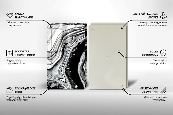 Induction hob cover Ink abstraction