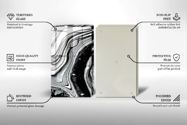 Induction hob cover Ink abstraction