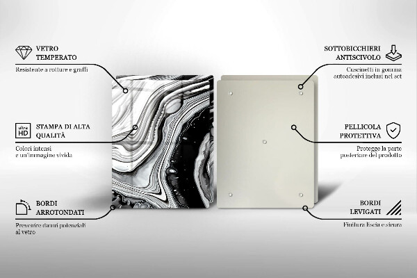 Induction hob cover Ink abstraction