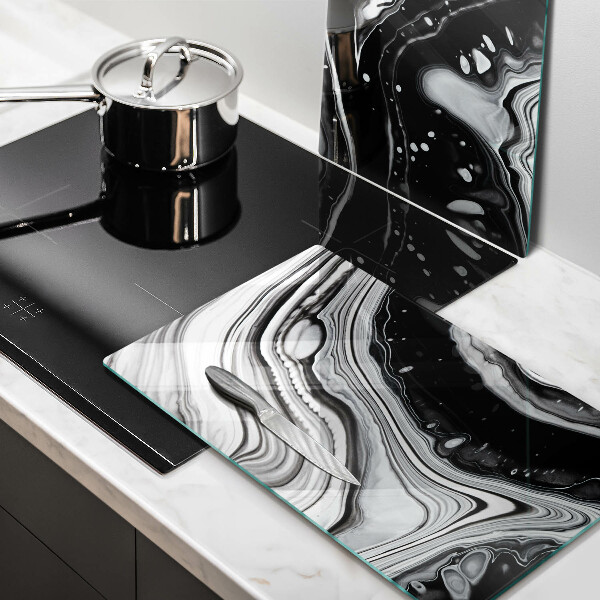 Induction hob cover Ink abstraction