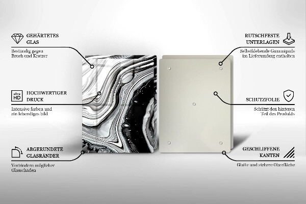 Induction hob cover Ink abstraction