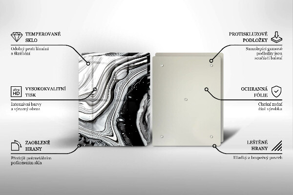 Induction hob cover Ink abstraction