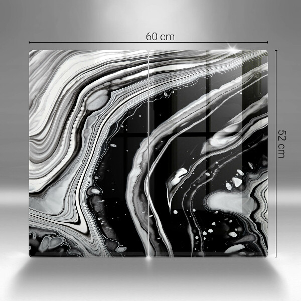 Induction hob cover Ink abstraction