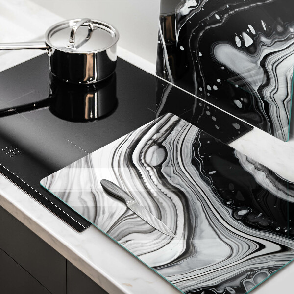 Induction hob cover Ink abstraction