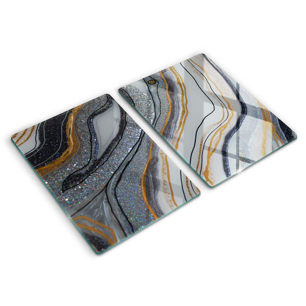 Work surface savers Rock with gold