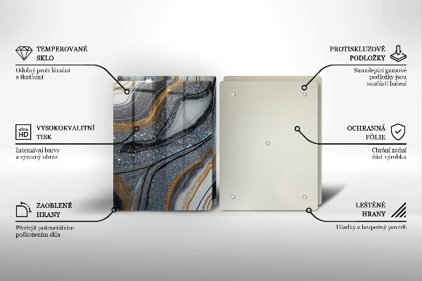 Work surface savers Rock with gold