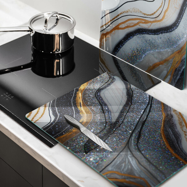 Work surface savers Rock with gold