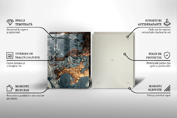 Induction hob cover Golden Rock structure