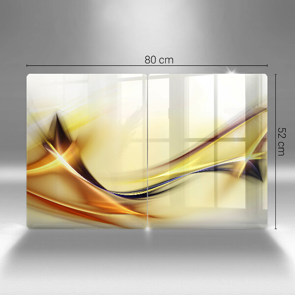 Induction hob cover Abstraction light lines