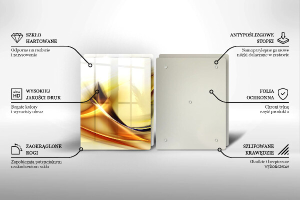 Induction hob cover Abstraction light lines