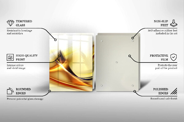 Induction hob cover Abstraction light lines