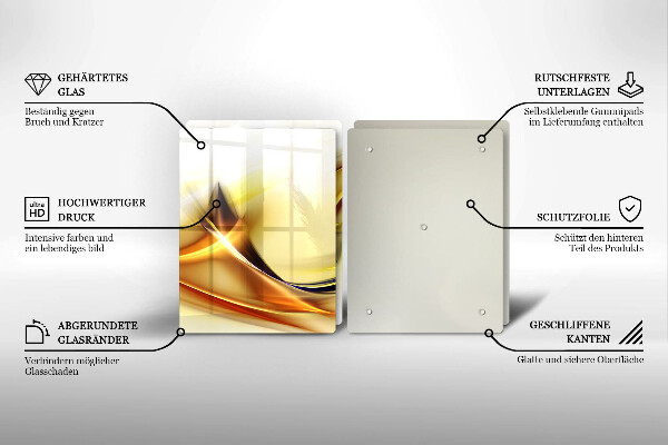 Induction hob cover Abstraction light lines