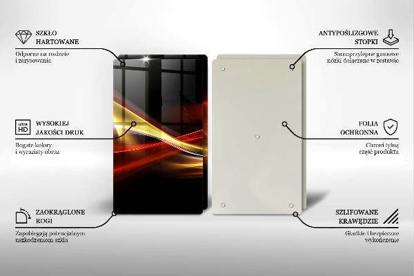 Induction hob cover Abstraction of smoke and light