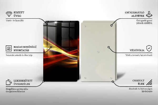 Induction hob cover Abstraction of smoke and light