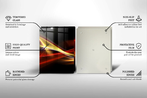 Induction hob cover Abstraction of smoke and light