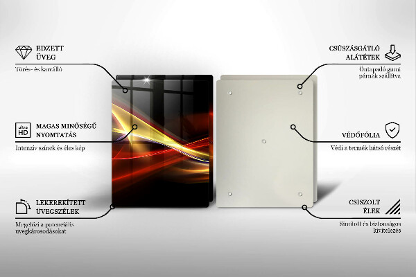 Induction hob cover Abstraction of smoke and light