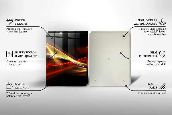Induction hob cover Abstraction of smoke and light