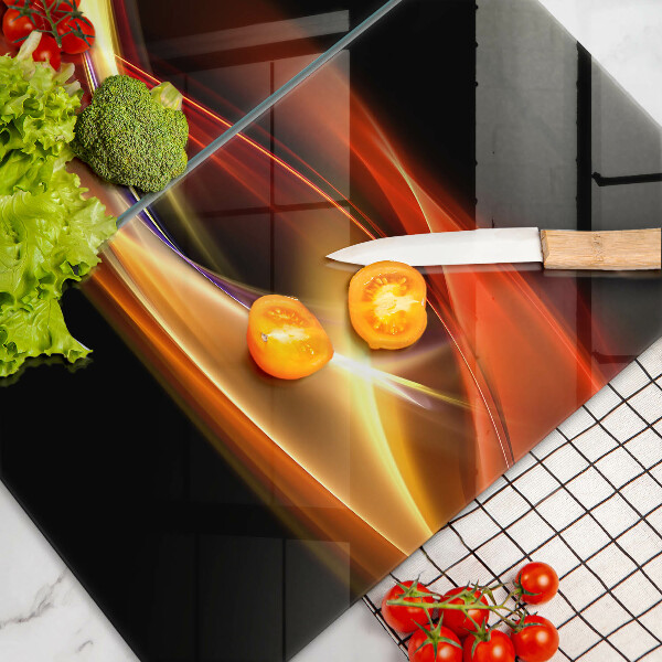 Induction hob cover Abstraction of smoke and light