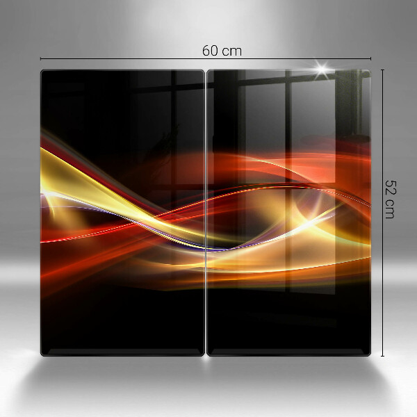 Induction hob cover Abstraction of smoke and light