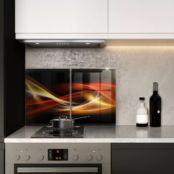 Induction hob cover Abstraction of smoke and light