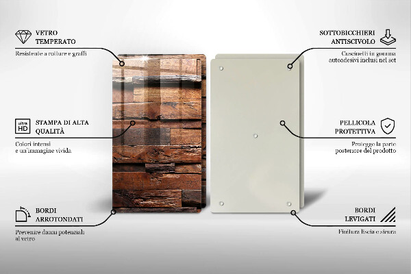 Kitchen worktop protector Decorative wood boards