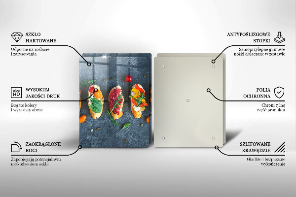Induction hob cover Colorful Sandwiches