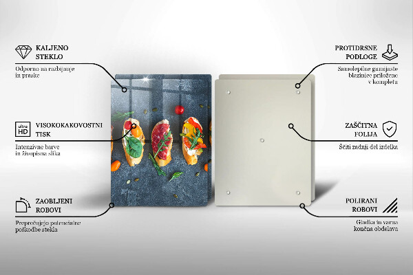 Induction hob cover Colorful Sandwiches