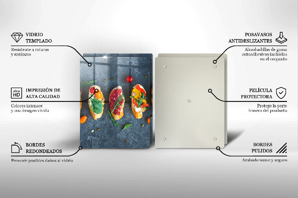 Induction hob cover Colorful Sandwiches