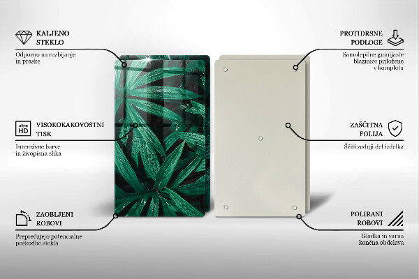 Induction hob cover Plants leaves