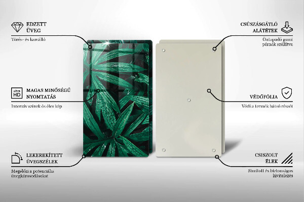 Induction hob cover Plants leaves