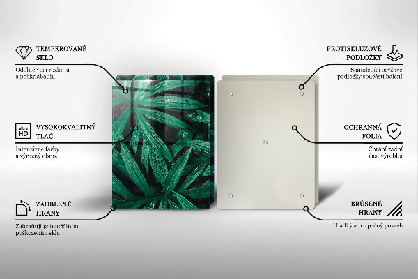 Induction hob cover Plants leaves