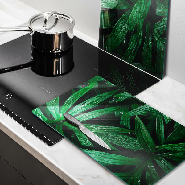 Induction hob cover Plants leaves